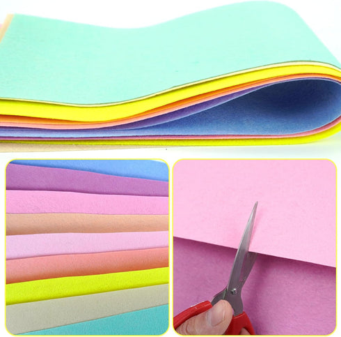 9Pcs Felt Fabric Sheets 36" x 8" Craft Felt Squares 1mm Thick Non-Woven Felt Sheets for Craft, Christmas Ornaments, School Projects, Festival Deco...