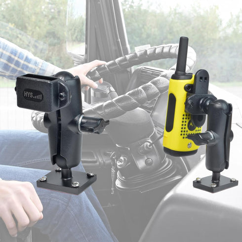 HYS Heavy Duty Drill Base Handheld Radio with Belt Clip Mount, Secure Grip,Versatile Compatibility, Professional-Grade Durability, Easy Installati...