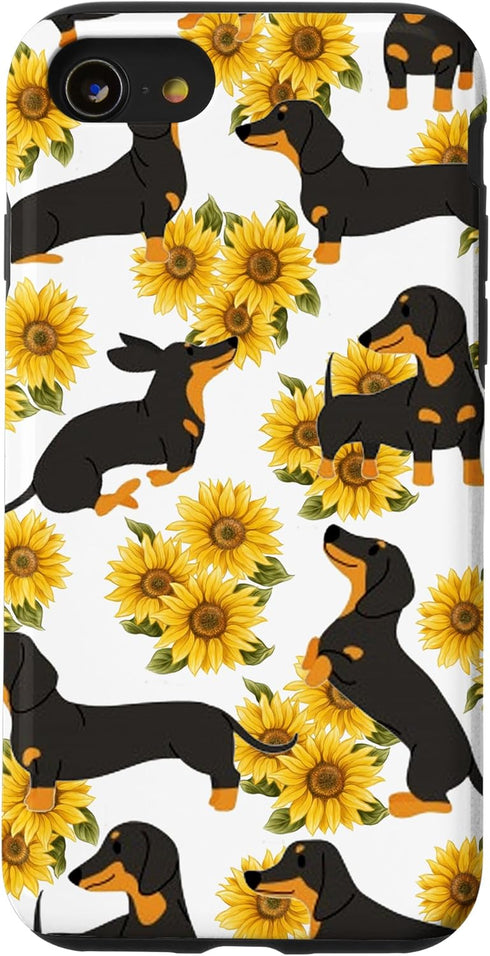 iPhone SE (2020) / 7 / 8 Dachshund Mom Case Sunflower dog Women gift Case......