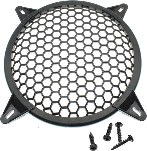 2 Pack 6 Inch Speaker Grills Subwoofer Grill Waffle Grill Guard Protector Covers with Mounting Screws ABS Mesh Round Subwoofer Speaker Cover......