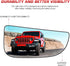 Passenger Right Side View Mirror Glass Replacement for Dodge Ram 1500 2500 3500 4500 5500 2009-2020, Replace 68067730AA...