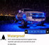 PSEQT 10 Pcs LED Rock Strip Lights Car Exterior Underglow Wheel Fender Well Lighting Kits Waterproof for Golf Cart Wrangler Offroad Truck RV UTV A...