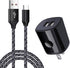 Fast Charging Charger Cable for Samsung Galaxy A11 A01 A21 A51 A71 A9 A12 A32 A52 A72 A13 A10E A03s A15 A14, S24 S23 S22 S21+ S20 FE Note 20 Ultra...