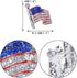 EVER FAITH Silver-Tone USA American Flag Clear w/Blue Austrian Crystals Brooch...
