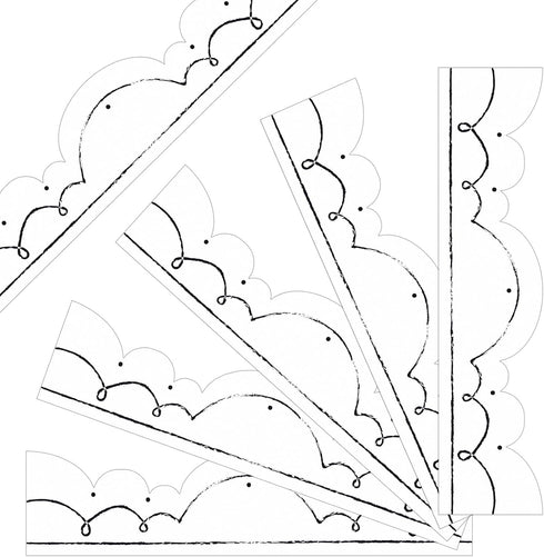 60 Pcs 59 Feet Classroom Bulletin Board Borders Black and White Scalloped Bulletin Board Borders Squiggles and Dots Die Cut Bulletin Border Trim B...