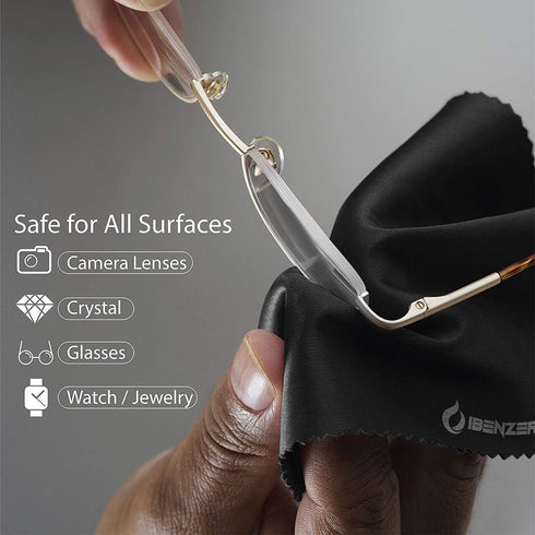 IBENZER Microfiber Cleaning Cloths for Electronics – Micro Fiber Camera Lens Cleaning Cloth, Glasses, Screens, Eyeglasses, iPad, iPhone, Cell Phon...