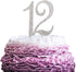 12 Years Birthday Cake Topper - New Best Crystal Rhinestone 12th Wedding Anniversary Or 12 Years Old Cake Topper Party Decoration Silver...