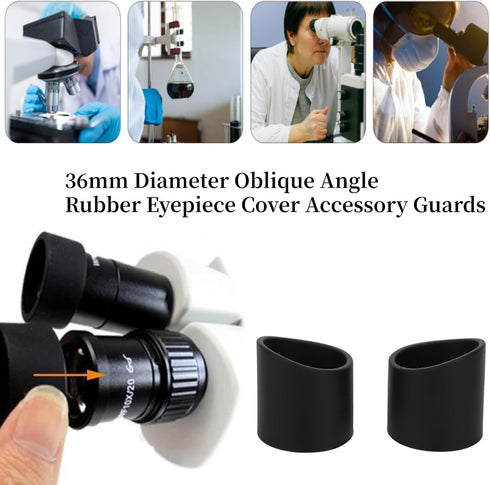 AUNMAS 2PCS Eyepiece Cover, Binocular Eye Cups Binocular Eye Cups Replacement Guard Soft Rubber 36mm Diameter Stereo Microscope Accessory for 32 3...