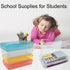 1 PCS Pencil Box,Double Layer Large Capacity Pencil Box,Translucent Plastic Hard Pencil Box, with Snap-tight Lid Stackable Pencil Box, Pencil Box ...