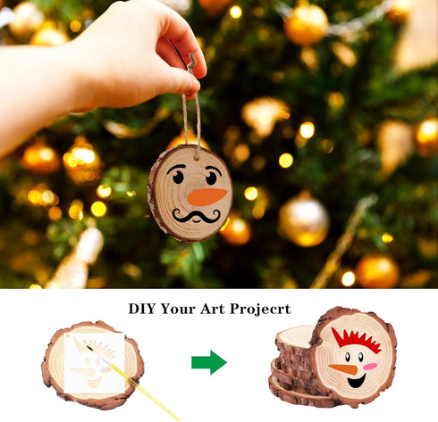 45 Pcs Christmas Snowman Face Stencils, 3 Inch Small Christmas Stencil Reusable Plastic Drawing Templates Craft Kits for Painting on Wood Cookie G...