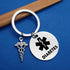 Dabihu Diabetes Keychain for Unisex-Adults Stainless Steel, Modern Style, Silver, Medical Alert Tag Keychain...