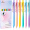 Gel Pens, 6 Pcs Smooth Writing Pens No Bleed & Smear, Black Ink Cute Pens Fine Point (0.5mm), Retractable Aesthetic Journaling Pens School Office ...