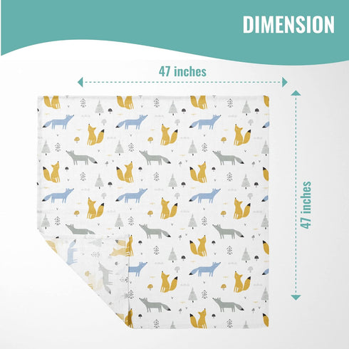 Featherhead™ 2-Pack 100% Cotton Muslin Swaddle Blankets for Baby Boy - Large 47”x 47” - Pre-Washed, Soft, & Breathable - Newborn Essential & Perfe...