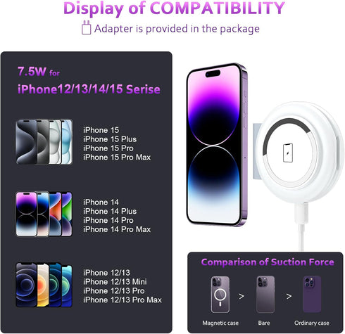 UCOMX Nano Mini Magnetic 2 in 1 Wireless Charger,Traveler Wireless Folding Charging Station,Compatible for iPhone 12/13/14/15 Pro Max,AirPods Pro,...