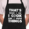 Rosoz Funny BBQ Black Chef Aprons for Men, I Cook and I Know Things Adjustable Kitchen Cooking Aprons with Pocket Waterproof Oil Proof Father’s Da...