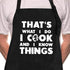 Rosoz Funny BBQ Black Chef Aprons for Men, I Cook and I Know Things Adjustable Kitchen Cooking Aprons with Pocket Waterproof Oil Proof Father’s Da...