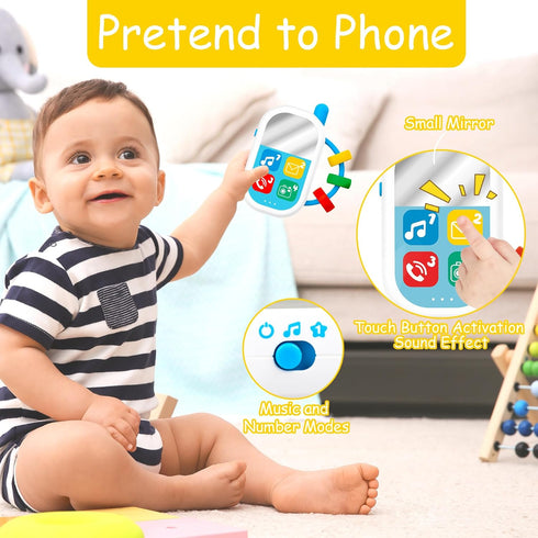 Baby Montessori Sensory Learning Toys with Sounds - Infant Toddlers Travel Activities Musical Teething Toys for Babies 0 3 6 9 12 18 Months - Newb...