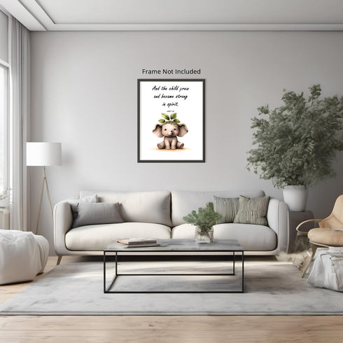Posterizer 1 pcs-Child Grew and Became Strong- Bible Verse-Religious Posters-Kids Room Art-Gift for Daughter, Son, Kids-decor for nursery toddlers...