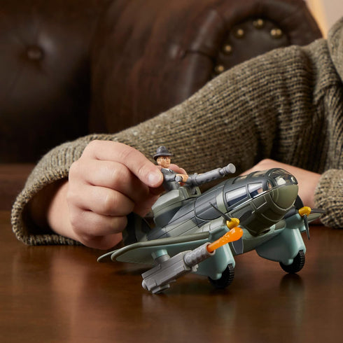 Indiana Jones Worlds of Adventure Doctor Juergen Voller with Plane Action Figure Set, 2.5-inch, Action Figures for Kids Ages 4 and Up...