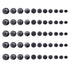 55pcs Black Carbon Brush Cover Plastic with Slotted Connector Multi Diameter 9.8mm-21.8mm Replacement Parts for Hammer Grinder Electric Power Tool...