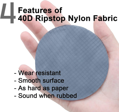 9KM DWLIFE Fabric, Black Waterproof Ripstop Nylon Fabric 40D, 60x39 Inches, Lightweight, PU Coating, Airtight Fabric for Kite, Tent, Flag, Bag, Ta...