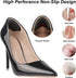 Heel Pads for Shoes That are Too Big - 4 Pairs Foamed Cotton Heel Cushions for Pain Relief & Tighter Fit - Heel Grips for Men Women's Shoes (Black...