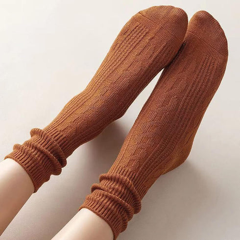 9 Pairs Women Socks Long Knit Turn Cuff Cotton Slouchy Calf socks for Women Girls Ladies...