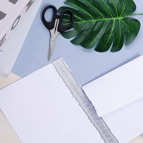 2pcs 8.4 Inch Irregular Edges Ruler Metal Die Cuts Measurements Carbon Steel Cutting Dies Embossing Template for Card Making Paper Craft Scrapbook...