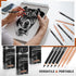 Geyoga 36 Pcs Professional Charcoal Pencils Extra soft, Soft, Medium, Hard, White, Brown for Drawing Charcoal Pencils Drawing Set Pastel Pencils A...