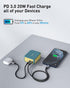Power Bank, 2in1 Hybrid Charger-5000mAh 20W Portable Charger with 45W GaN Charger-USB C Dual Ports for MacBook, Dell, Samsung, iPhone, iPad, Switc...