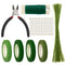 Floral Arrangement Kit, Green Floral Tape Floral Stem Wire Floral Wire Boutonniere Flower pin and Wire Cutter Tools Kit for Bouquet Stem Wrap Flor...