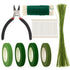 Floral Arrangement Kit, Green Floral Tape Floral Stem Wire Floral Wire Boutonniere Flower pin and Wire Cutter Tools Kit for Bouquet Stem Wrap Flor...