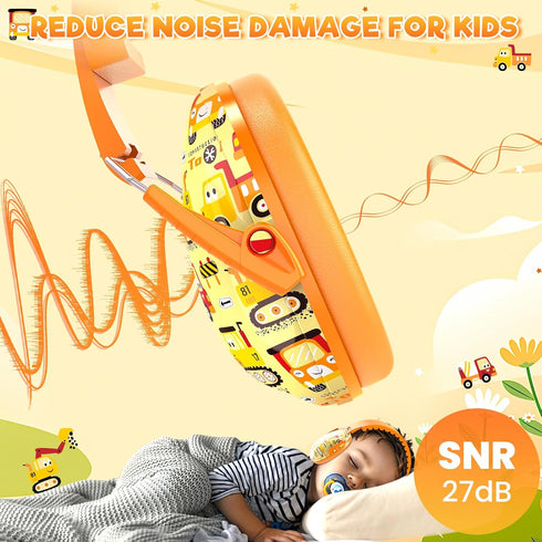 RIIKUNTEK Noise Cancelling Headphones for Kids, SNR 27dB Kids Ear Protection for Toddlers, Teens, Autism, Hearing Protection Safety Earmuffs for C...