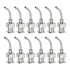 12pcs Dispensing Needles, 15 Gauge 1/2" Stainless Steel Blunt Tip 45 Degrees Bent Dispensing Needles with Luer Lock Connector for Ink Cartridges,G...