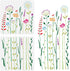BENECREAT 2Pcs Wildflower Stencils, 12x12inch Tall Flower Weeds Tree Plants PET Painting Templates Drawing Stencils for Scrapbooking, Floor Furnit...