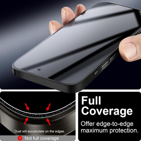 Privacy Screen Protector for iPhone 15 Pro Max Tempered Glass Film, Full Coverage Edge to Edge, Anti Spy Private, 9H Hardness, 2 Pack, 6.7 Inch...