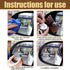 2 Pack Blind Spot Mirror, 2" Round HD Glass Convex Rear View Mirrors, 360° Wide Angle Side Rear View Mirror, Universal Exterior Accessories for Mo...