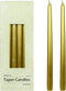 Zest Candle Inch, Metallic Bronze Gold 12-Piece Taper Candles, 12 inch, Count...