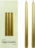 Zest Candle Inch, Metallic Bronze Gold 12-Piece Taper Candles, 12 inch, Count...