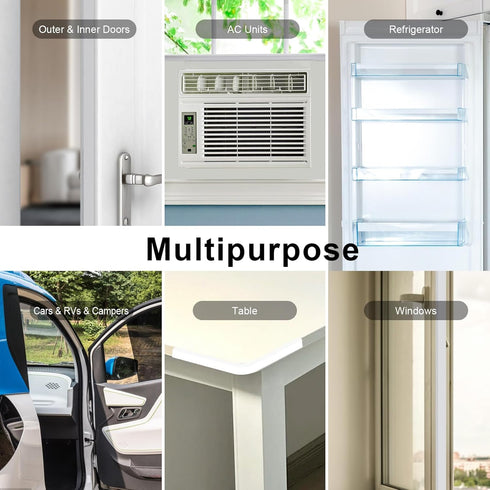 Strong Adhesive Weather Stripping, High Density Weatherproof Weather Stripping Door Seal Strip for Sliding Door, Windows,Soundproof Foam Sealing S...