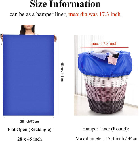 OTraki 28x45 inch Extra Large Laundry Bag 2 Pack Drawstring Laundry Hamper Bag Heavy Duty Dirty Clothes Bag Washable Organizer Storage for Camp Ho...