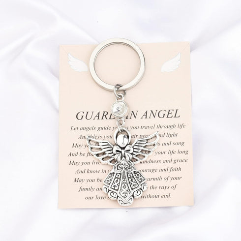 FUSTMW Angel Keychain Guardian Angel Gifts Faith Gifts Prayer gifts Blessing Gifts Guardian Angel Charm Key Chain Gifts...