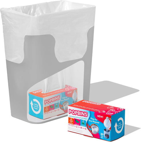 Trash Bags - Small Garbage Bags, Clear Trash Can Liners for Bathroom Bins, Bedroom, Office & Kitchen Waste, Multi-Purpose Household Wastebasket Cl...