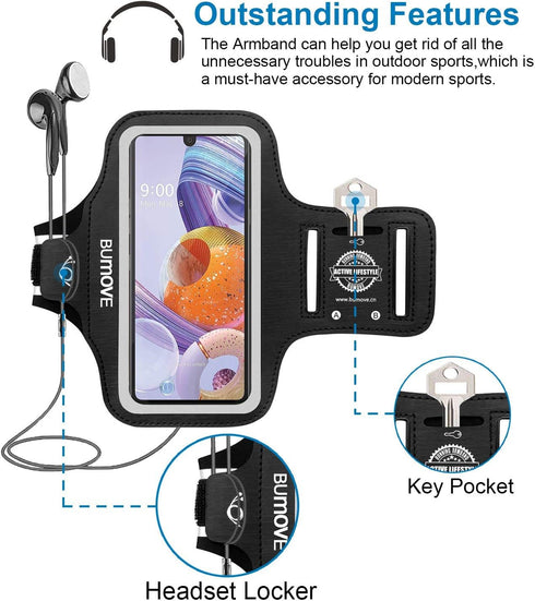 Armband for LG Q31/K31/G8 ThinQ/G7 ThinQ/G6/G6 Play/G5 SE?Gym Running Workouts Phone Arm Band Card Holder...