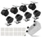 8 PCS 1" Free Punching Pastable Plate Caster with Stickers and Screws, Self Adhesive Swivel Wheels, 360° Rotation Universal Wheel, for Small Appli...