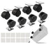 8 PCS 1" Free Punching Pastable Plate Caster with Stickers and Screws, Self Adhesive Swivel Wheels, 360° Rotation Universal Wheel, for Small Appli...