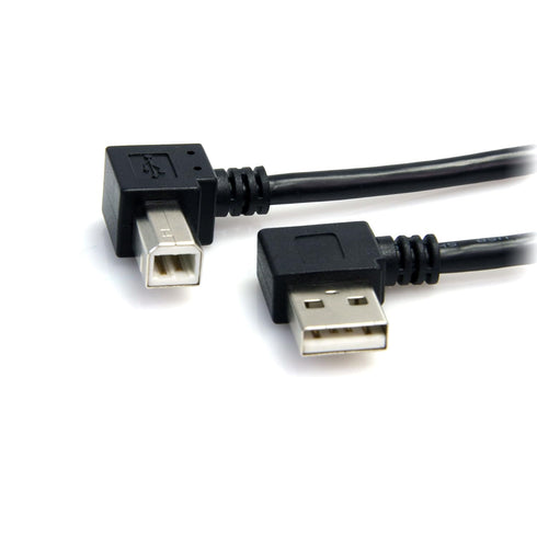 StarTech.com 91cm (3 ft.) / 91cm A Right Angle to B Right Angle USB Cable - 0.91m Right Angle USB 2.0 - 1x USB A 1x USB B - Black (USB2HAB2RA3)...