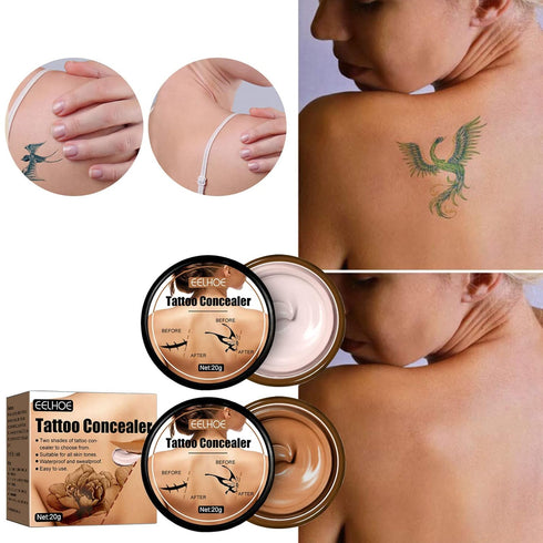 Tattoo Concealer, Skin Concealer, Tattoo Cover Up Makeup, Waterproof,Skin Scar Dark Spots Birthmark Concealer, Tattoo Cover Up Makeup, Use on Body...