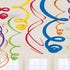 Amscan Party Hanging Swirls | Rainbow | Party Decor...
