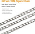 Kyutong 32.8 Feet Silver Jewelry Making Chain Roll Necklace Chain Bulk Stainless Steel Figaro Chains Link with Jewelry Making Supplies for Necklac...